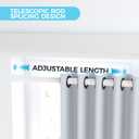 Shower Curtain Rod Spring Tension Rod 30 to 64 Inches 2PCS, Spring Tension Curtain Rod White Expandable for Window Wardrobe Doorway Kitchen