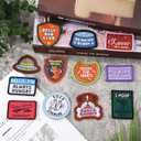 12 Pcs Funny Cute Dog Patches for Harness Removable Vest Collar Hook Patch Set Dogs Proud Puppy Dad Mom Training Security Military Tactical Novelty Accessories Gifts