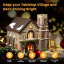 Lighting System, 9.8Ft Green Accessory Cord with 5LED C7 Spare Fuse Bulbs, Blow Mold Lights Cord with Female Plug, Perfect for Halloween Christmas Village and Homemade Craft Decorations