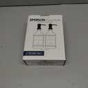 Emerson Essentials Soap Dispenser, Dish Soap Dispenser, Soap Dispenser Bathroom Set, Hand Soap Dispenser, Kitchen Soap Dispenser Set, Glass Soap Dispenser with Pump and Labels | 16 Oz 2-Pack (Amber | Black)