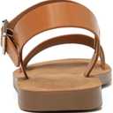 Women's Cute Open Toes One Band Ankle Strap Flexible Summer Flat Sandals With + Memory Foam (M)