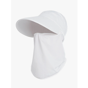 Wide Brim Sun Ponytail Hat UPF 50+ Protection Caps with Face Mask Neck Flap Garden