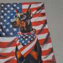 Saoplasa Patriotic Doberman Garden Flag American Flag Dog Bandana 12x18 Inch Double Sided Outdoor Yard Banner for 4th of July Independence Day Memorial Day Patriotic Home Lawn Decor