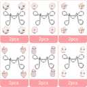 72PCS Pant Waist Tightener for Women, Jean Clips to Tighten Waist Adjustable Pants Button Tightener No Sewing Decoration Accessories Waistband Tighteners for Jeans, Skirts (12 Sets)