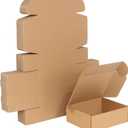 Qilery 100 Pcs Shipping Boxes Cardboard Gift Corrugated Cardboard Brown Boxes Mailer Packaging for Mailing Small Business Present (12 x 9 x 4 Inches)