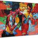Fchen Art Boxing Poster,Boxing Sports Colorful Canvas Wall Art Movie Decor for Kitchen Wall Decor,Picture Drawing Room Decor Artwork Framed and Stretched 32"x48" (48L" x 32W", red-4)