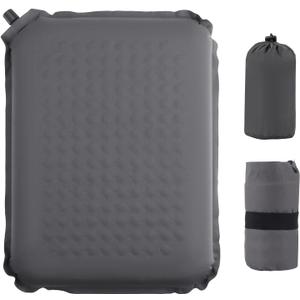 Self-Inflating Airplane Seat Cushion for Long Flights  Portable Travel Cushion Airplane Seat - Memory Foam Travel Seat Cushion Providing Pressure Relief and Premium Comfort (Black) (Grey) Self-Inflating Airplane Seat Cushion for Long Flights  Portable Travel Cushion Airplane Seat - Memory Foam Travel Seat Cushion Providing Pressure Relief and Premium Comfort (Black) (Grey)