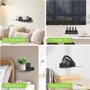 Steel Floating Shelves for Wall,Small Wall ShelfSuitable for Bedroom, Living Room, Bathroom, Kitchen, Office (Black, 9.1x6.9)