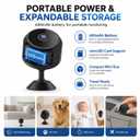ELEFOCUS 2K Hidden Camera, Mini Spy Camera Wireless for Home Security, Small Indoor Nanny Cam with Night Vision & Motion Detection, Secret WiFi Camera for Pet/Baby, Camaras Espias Ocultas