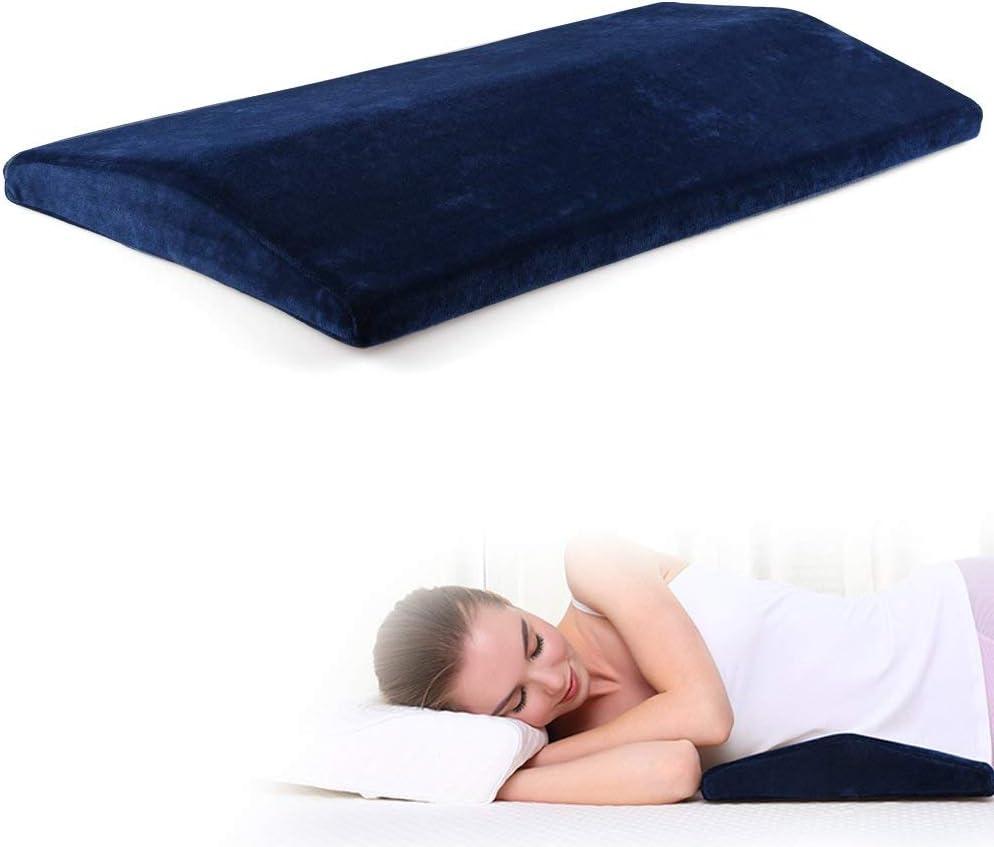 Soft Memory Foam Sleeping Pillow for Lower Back Pain,Multifunctional Lumbar Support Cushion for Hip,Sciatica and Joint Pain Relief,Orthopedic Side Sleeper Bed Pillow, 23x10
