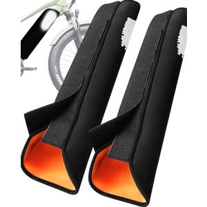 2PCS E Bike Battery Cover,11.8-15.8in circumferenceReflective Battery Protective Cover E-Bike at Night, Bicycle Thermal Cover Waterproof Dustproof Bag for Battery in Downtube