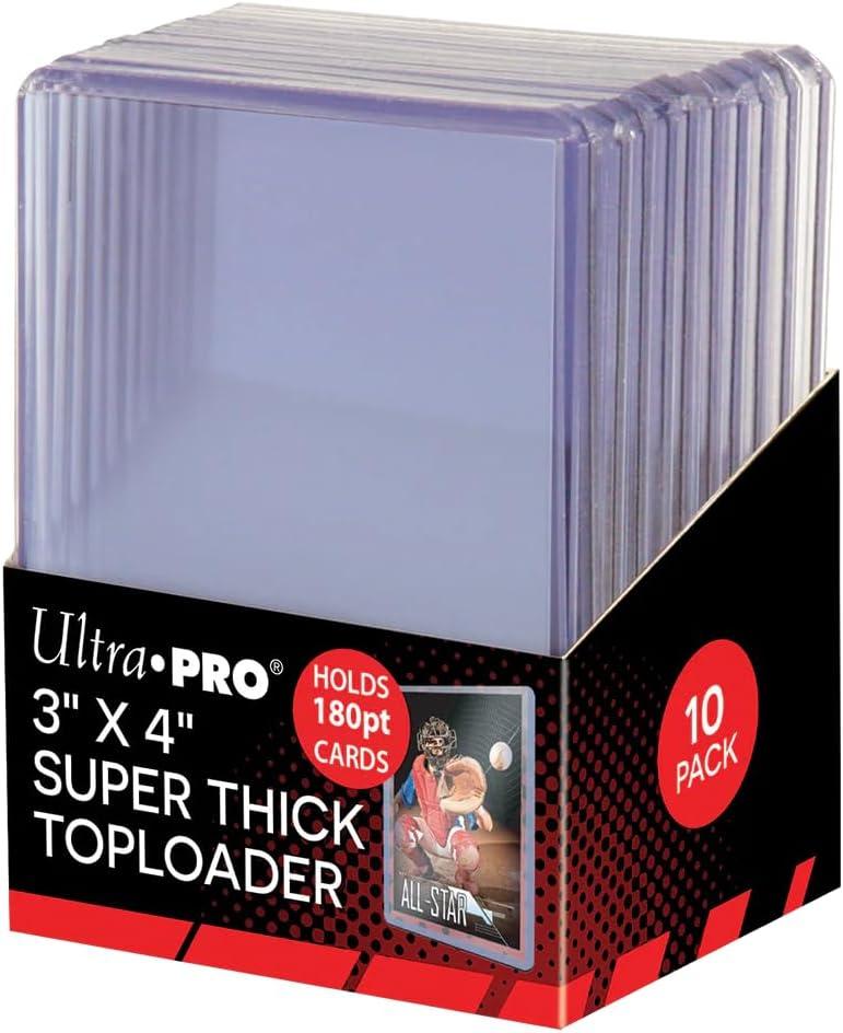 Ultra Pro 3" X 4" Super Thick 180PT Toploader, Polyvinyl Chloride, 10ct