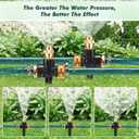 Landical Above Ground Irrigation Garden Sprinkler System 3 Pack Lawn Sprinkler and 32.8 ft Garden Hose Drip Irrigation System Garden Watering System DIY Plant Watering Set for Yard (Black)