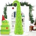5FT Christmas Tree Artificial Soft Whimsical Lime Green Bendable Fuzzy Christmas Tree Includes Sturdy Stand for Home Yard Indoor Living Room Holiday Party Decorations (5 FT)