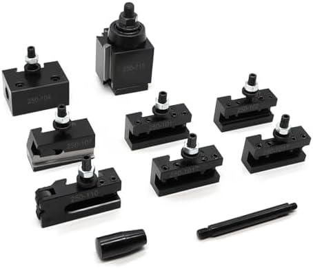 Yunnergo AXA Quick Change Tool Post Set 250-100 250-101 250-101T 250-102 250-104 250-107 250-110 250-111 CNC Industrial Tool (8pcs 250-101-250-111)