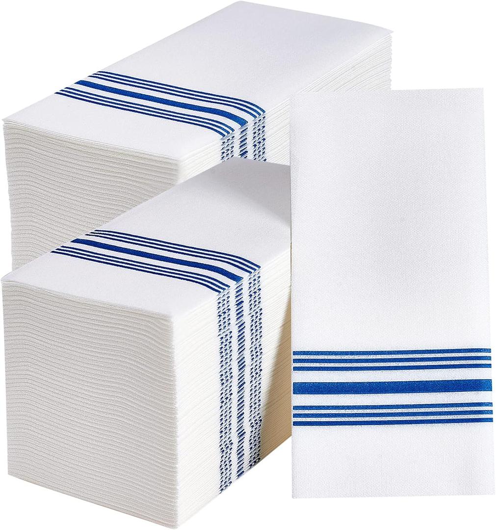 Vplus 300 PACK Guest Towels Disposable Bathroom, Decorative Bathroom Napkins Cloth Feel, Soft, and Absorbent Disposable Paper Hand Towel for Dinners, Kitchen, Parties, Weddings, Christmas Party