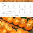 Meonum 2 Pack Accessory Cord with 18 LED Light Bulb C7 Cord Clip Christmas Village Lights with Double Spare Fuse Blow Mold String Lights Decoration for Xmas Village House Pumpkin Crafts