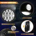 Auxbeam 7 Inch LED Round Driving Light 2PCS, 240W 24000 Lumens Waterproof Offroad Lights Pods, Spot Lights Bar Led Work Lights for Trucks Pickup Jeep Wrangler Golf Cart Ford F150