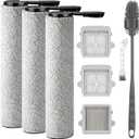 F25 Brush Rollers and HEPA Filter for Roborock F25/F25 ACE/F25 ALT/F25 LT/F25 RT/F25 GT Cordless Wet Dry Vacuum Cleaner, 3 Brush Rollers, 3 HEPA Filters, 1 Water Tank Brush, 1 Cleaning Brush