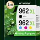 962XL Ink Cartridges Combo Pack OfficeJet Pro 9010 9015 9020 9018 Compatible with HP 962 XL Ink Cartridges HP962XL/962 HP962XL HP962 Printer Ink for OfficeJet Pro 9015 9010 9020 9018 9025 9012 9022 (962XL - Black Cyan Magenta Yellow)