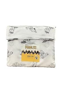 Berkshire Blanket & Home Co Peanuts & Friends Sheet Set (Black & White Peanuts Gang, Twin)