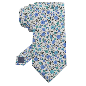 Floral Ties for Men 2.56" Colorful Mens Skinny Tie Cotton Neckties for Wedding Party Graduation