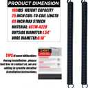 Pair of 160 lbs Heavy Duty Garage Door Extension Springs Stretch Spring,High Precision Electrophoresis Black Coated for Corrosion Resistance,MIN 18000 Cycles for 7ft Garage Door Springs Replacement