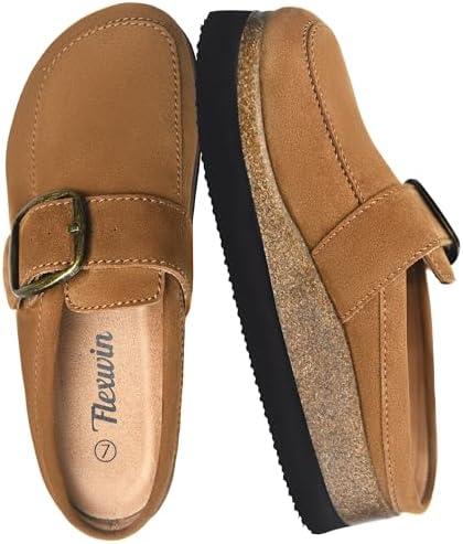 Flexwin Platform Mules for Women, Arch Support Women's Clogs, Slip-On Non-Slip Clogs, Casual Shoes for Women (US Women 7)