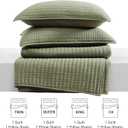 WRENSONGE King Size Quilt-3 Pieces Lightweight Bedspreads Olive Green King Quilt Bedding Set for All Seasons, Soft Summer Coverlet with 2 Pillow Shams Suitable for Bed, Couch, Quilt Blanket