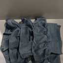 jinchan Ruffled Valance Curtain Slubbed Crossed Kitchen Valance Vintage Shabbychic Style for Living Room Small Windows 18 Inch Cottagecore Farmhouse Half Window Rod Pocket 1 Panel Navy Blue