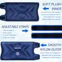 KingPavonini XXL Knee Ice Pack Wrap Around Entire Knee After Surgery, Large Reusable Gel Ice Pack for Injuries, Pain Relief, Swelling, Sports Injuries, 1 Pack (Blue)