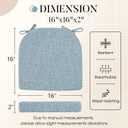 Basic Beyond Chair Cushions for Dining Chairs 4 Pack, Kitchen Chair Cushions with Ties and Non Slip Backing, 16 x 16 inches Chair Pads for Dining Chairs (Baby Blue)