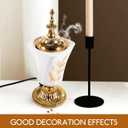 Garneck Electric Incense Burner - Middle Eastern Style Ceramic Censer for Home Decor Yoga Spa Aromatherapy