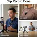 Mini Mic Pro (Latest Model – #1 Microphone for iPhone & Android, Wireless Mini Microphone, Clear Voice, Noise Cancelling, Lavalier Mic for TikTok, YouTube & Interviews (with Charging Case)