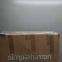 simplehuman 40 Liter / 10.6 Gallon Slim Kitchen Step Trash Can With Secure Slide Lock, Black Plastic