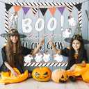 3 x Halloween Classroom Bulletin Board Decorations - 79 Pcs Ghost Bulletin Board Set With Ghost Boo Cutouts, Borders & Trim for School Door Wall Decor (Pink)