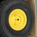 (2-Pack) 20x8.00-8 Rear Tire and Wheel Assemblies - 4 Ply Tubeless Tire Compatible Replacement for Riding Lawn Mowers - 3/4" Borehole, 3.5" Offset Hub and 3/16" Keyway (Yellow)
