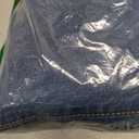 Blue Ripped Wide Leg Jeans for Women High Waisted Button Stretchy Distressed Classic Denim Pants M