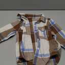 Kids Little Boys Girls Baby Long Sleeve Button Down Red Plaid Flannel Shirt Plaid Girl Boy, 120