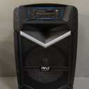 Portable Bluetooth PA Speaker System - 1200W Rechargeable Outdoor Bluetooth Speaker Portable PA System w/ 15” Subwoofer 1” Tweeter, Recording Function Mic in Party Lights USB/SD Radio