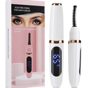 2026 Heated Eyelash Curler-USB Rechargeable Electric Eyelash Curler- Eyelash Curlers Heated 3s - 24 Hours Long Lasting- with Led Display for Women Girls-White