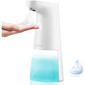LAOPAO Automatic Hands Free Foaming Soap Dispenser, 240ml Countertop Touchless Soap Pump for Bathroom Kitchen Xmas Gift (White)