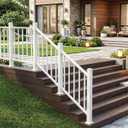 2FT White Deck Railing Kit for Deck, Porch, Patio & Balcony