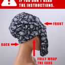 Babalet Large Swim Turban for Women Waterproof Silicone Lined Swim Cap for Long Hair