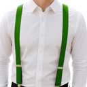 Trilece Suspenders for Men - Adjustable Elastic Mens Suspenders with Heavy Duty Strong Clips
