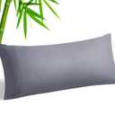 BEDELITE Body Pillow Cover, Rayon Made from Bamboo, Cooling Body Pillow Pillowcase for Hot Sleepers and Night Sweats, Breathable & Silky Soft Full Long Pillow Case Cover (Grey, 20x54 Inches)