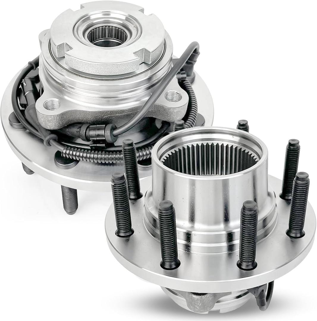 Pair 515020 Front Wheel Bearing Hub Assembly Compatible with Ford Excursion 2000 2001 2002, Hub Bearing Assembly Front for Ford F-250 Super Duty 1999-2004, F-350 Super Duty 1999-2004, 8 Lugs w/ABS (OE Size)