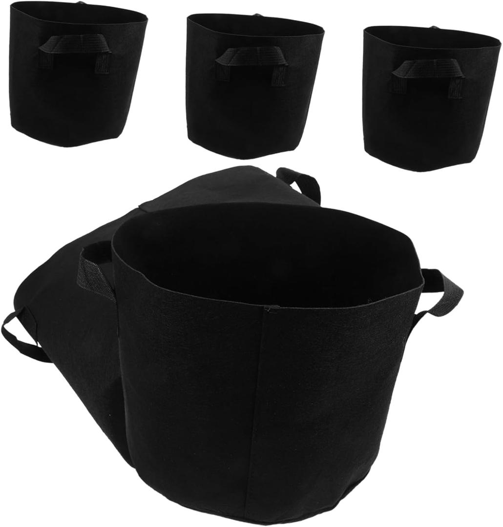 GANAZONO 5Pcs Non Woven Fabric Potato Grow Bags Vegetable Planting Bags with Handles Breathable Smart Drainage for Optimal Plant Growth Gardens and Agriculture