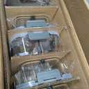 VERONES 5 Pack Glass Meal Prep Containers 3 Compartment Set, 36OZ Airtight Glass Lunch Containers, Glass Food Storage Containers with Lids, for Microwave, Oven, Freezer & Dishwasher Friendly,Grey