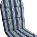 Arden Outdoor Foam Adirondack Cushion, 21.5 x 19, Water Repellent, Fade Resistant, Foam Cushion for Adirondack Chairs Sapphire Aurora Blue Stripe